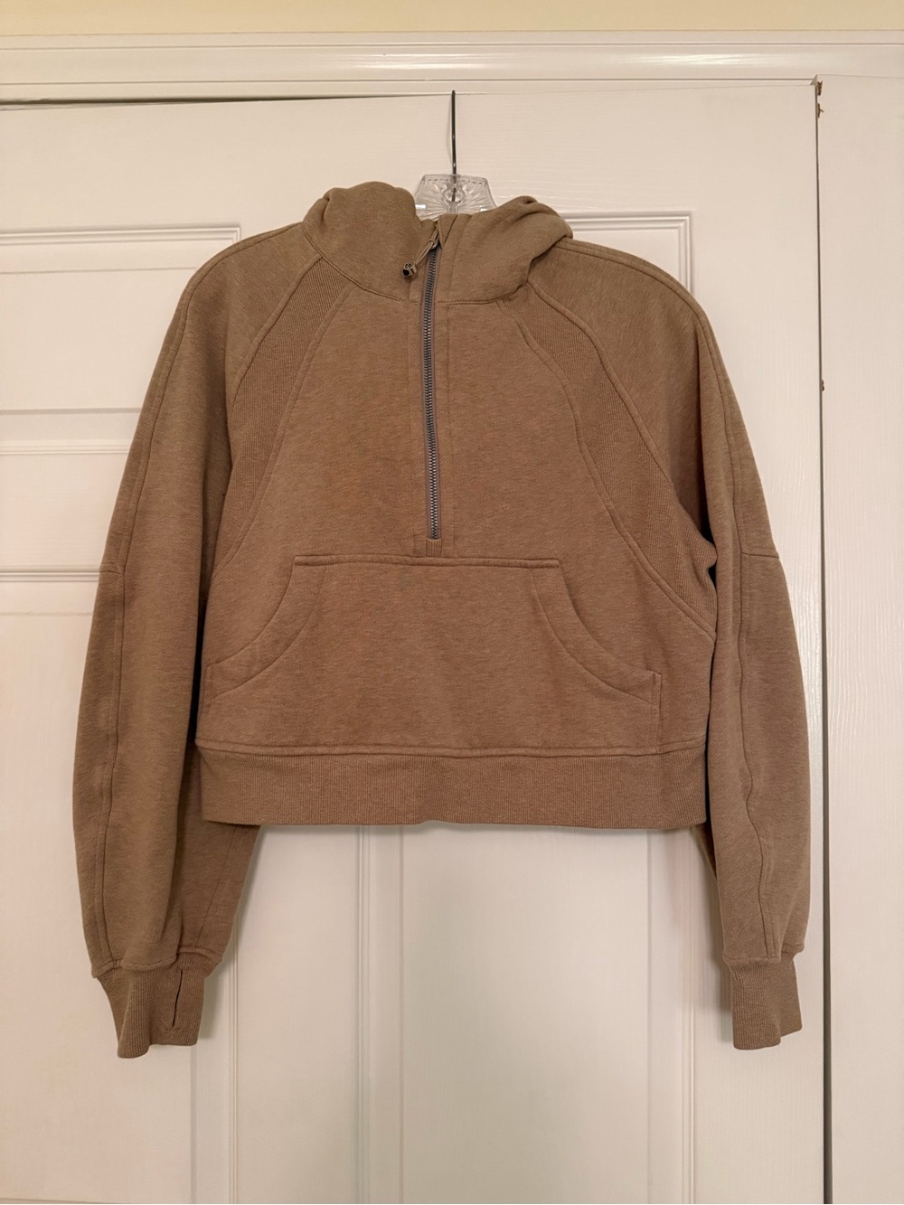 Lululemon Scuba Oversized Half Zip Hoodie Color “Heathered Nutmeg” Size XS/S